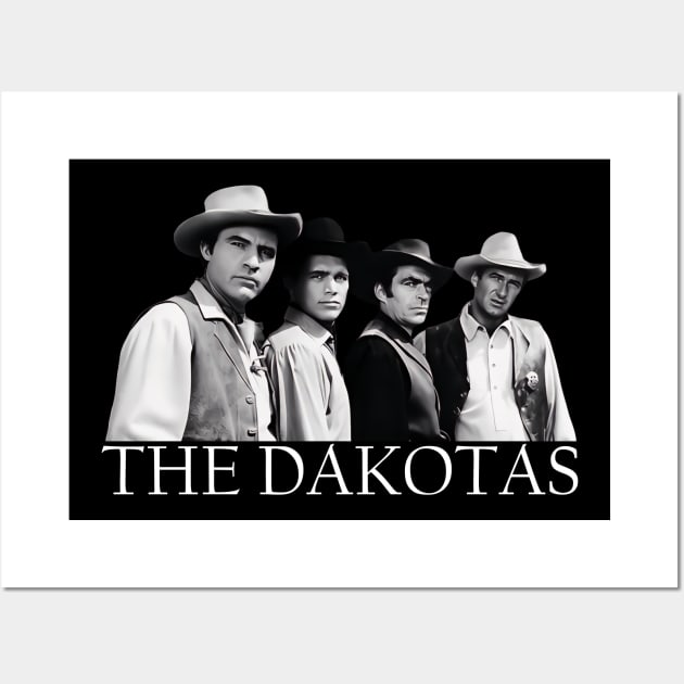 The Dakotas - B&W Group - 60s Tv Western Wall Art by wildzerouk
